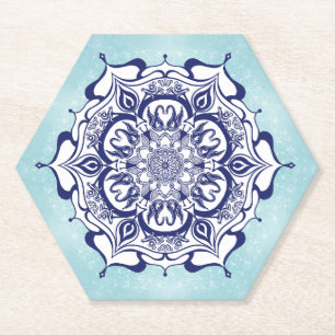 Blauer China Stil mit Kreaturen Untersetzer