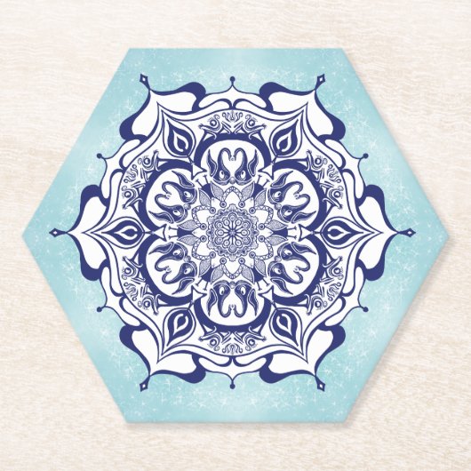 Blauer China Stil mit Kreaturen Untersetzer (Vorderseite)