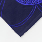 Blauer chinesischer Drache Fleecedecke (Ecke)