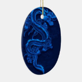 Blauer Chinesischer Drache Keramikornament (Rechts)