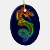 Blauer Chinesischer Drache Keramikornament (Hinten)