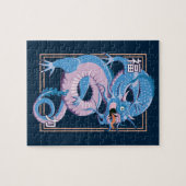 Blauer chinesischer Drache Puzzle (Horizontal)