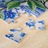 Blauer chinesischer Porzellan-Ginger-Topf Puzzle (Seite)