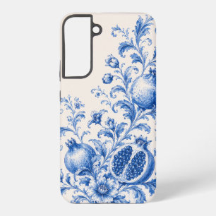 Blauer Chinoiserie-Granatapfel-Handyhülle Samsung Galaxy Hülle