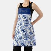 Blauer Chinoiserie-Monogramm-Name Schürze (InSitu)