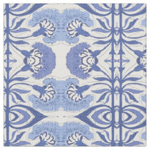 Blauer Chinoiserie Wiederholungs-Muster Dekoration