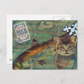 Blauer Chip Postkarte (Vorne/Hinten)