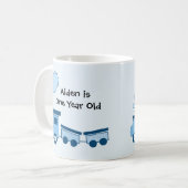 Blauer Choo Choo Zug Kaffeetasse (Vorderseite Links)