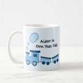 Blauer Choo Choo Zug Kaffeetasse (Links)