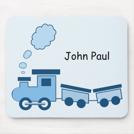 Blauer Choo Choo Zug Mousepad (Vorne)