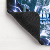 Blauer Chrome Skull Mouse Pad Mousepad (Ecke)