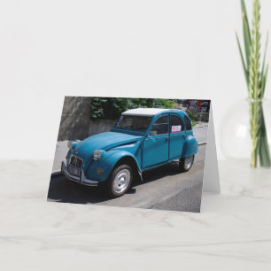 Blauer Citroën 2CV Karte