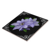 BLAUER CLEMATIS IM VIKTORIANISCHEN RAHMEN FLIESE (Seite)