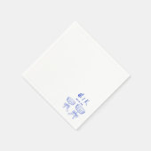 Blauer Cocktail Hochzeit von Hand Serviette (Ecke)