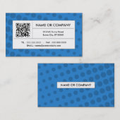 blauer Code des Halbtonbild QR Visitenkarte (Vorne/Hinten)