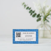 blauer Code des Halbtonbild QR Visitenkarte (Stehend Vorderseite)