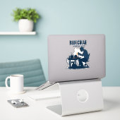 Blauer Collar-Arbeitsklassenschweißstolz Aufkleber (Laptop auf Schreibtisch)