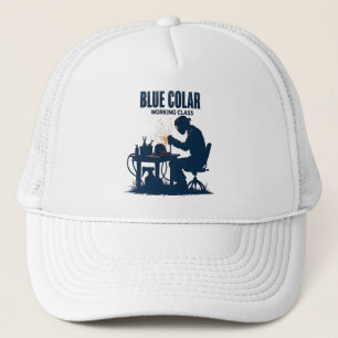 Blauer Collar-Arbeitsklassenschweißstolz Truckerkappe