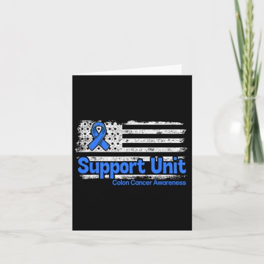 Blauer Colon Cancer Support Unit Flag Blauer Colon Karte (Vorderseite)