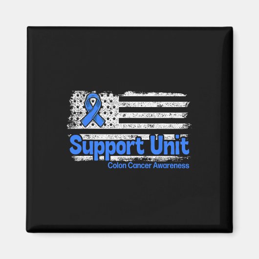 Blauer Colon Cancer Support Unit Flag Blauer Colon Magnet (Vorne)