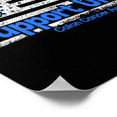 Blauer Colon Cancer Support Unit Flag Blauer Colon Poster (Ecke)