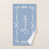 Blauer Coquette Handtuch, Individuelle Name Handtuch (Handtuch)