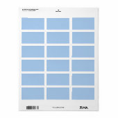 Blauer Cornflower Blau Farbe Adressaufkleber (Vorne)