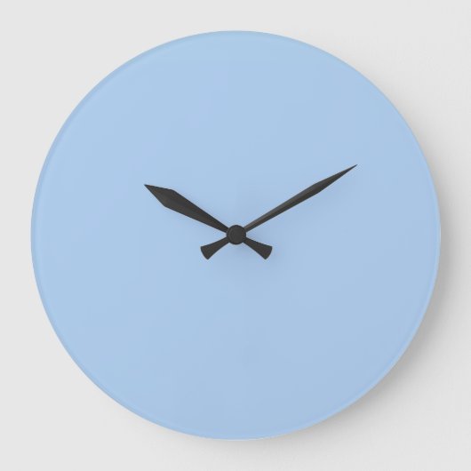 Blauer Cornflower Blau Farbe Große Wanduhr (Vorderseite)