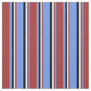Blauer Cornflower, Braun, leichter Cyan und Schwar Stoff