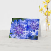 Blauer Cornflower Karte (Gelbe Blume)