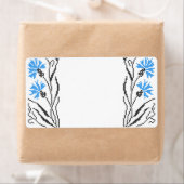 Blauer Cornflower-Kreuzstich-Design (Insitu)