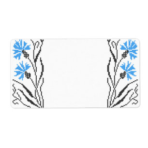 Blauer Cornflower-Kreuzstich-Design