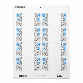 Blauer Cornflower-Kreuzstich-Design (Vorne)