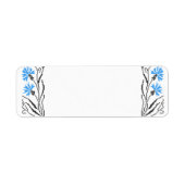 Blauer Cornflower-Kreuzstich-Design (Vorne)