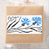 Blauer Cornflower-Kreuzstich-Design (Insitu)