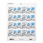 Blauer Cornflower-Kreuzstich-Design (Vorne)