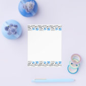 Blauer Cornflower-Kreuzstich-Design Flyer (Einzeln)