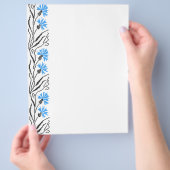 Blauer Cornflower-Kreuzstich-Design Flyer (Hand)