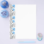 Blauer Cornflower-Kreuzstich-Design Flyer (Einzeln)