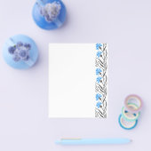 Blauer Cornflower-Kreuzstich-Design Flyer (Einzeln)