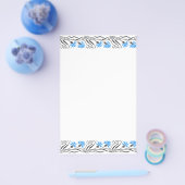 Blauer Cornflower-Kreuzstich-Design Flyer (Einzeln)