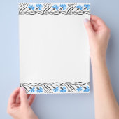 Blauer Cornflower-Kreuzstich-Design Flyer (Hand)
