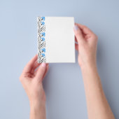 Blauer Cornflower-Kreuzstich-Design Flyer (Gruppe)