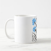 Blauer Cornflower-Kreuzstich-Design Kaffeetasse (Links)