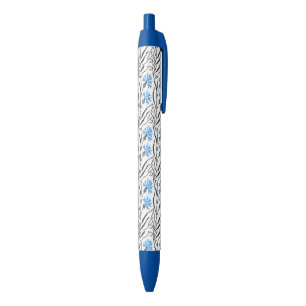 Blauer Cornflower-Kreuzstich-Design Kugelschreiber