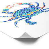 Blauer Crab Poster (Ecke)