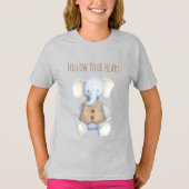 Blauer Creme-Elefant T-Shirt (Vorderseite)