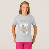 Blauer Creme-Elefant T-Shirt (Vorne ganz)