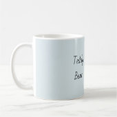 Blauer Creme-Teddybär Kaffeetasse (Links)