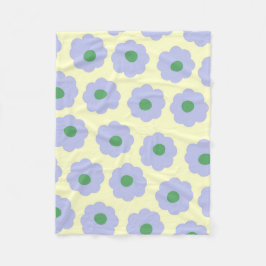 Blauer Creme Tropical Floral Frühjahr Sommer Fleecedecke